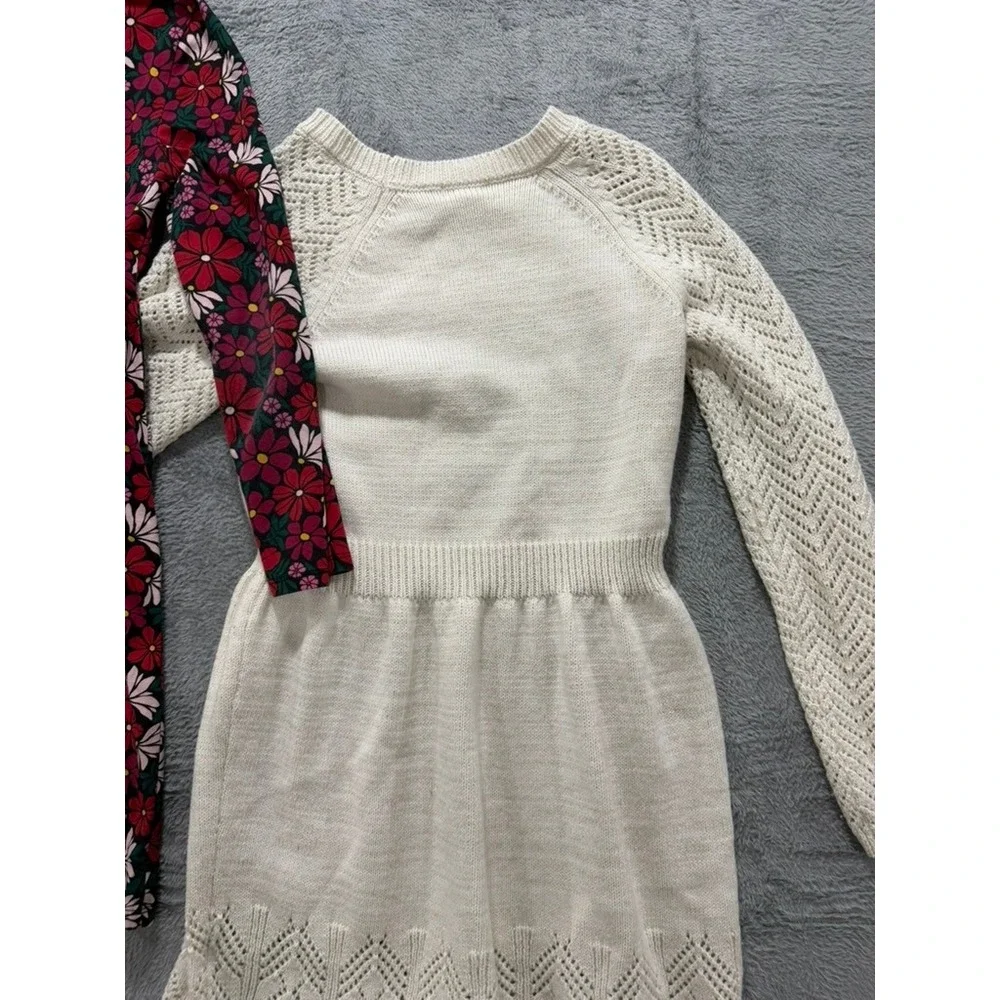 Girls Dress Lot Wonder Nation Cat & Jack Size 10‎ 12 Floral Sweater Knit